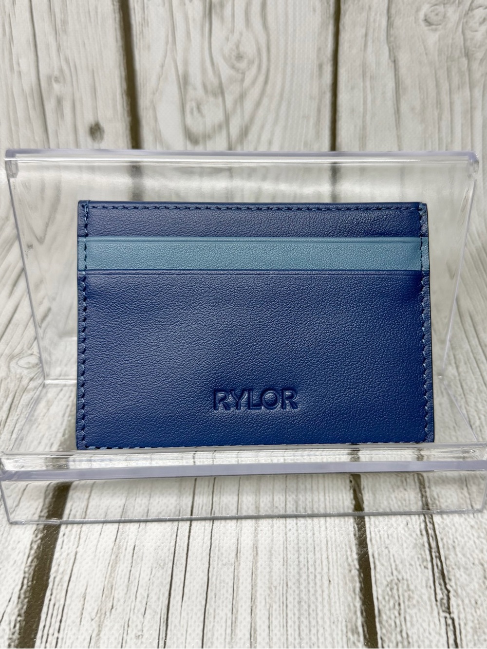 BRAND NEW Rylor Navy Heritage Stripe Card Holder